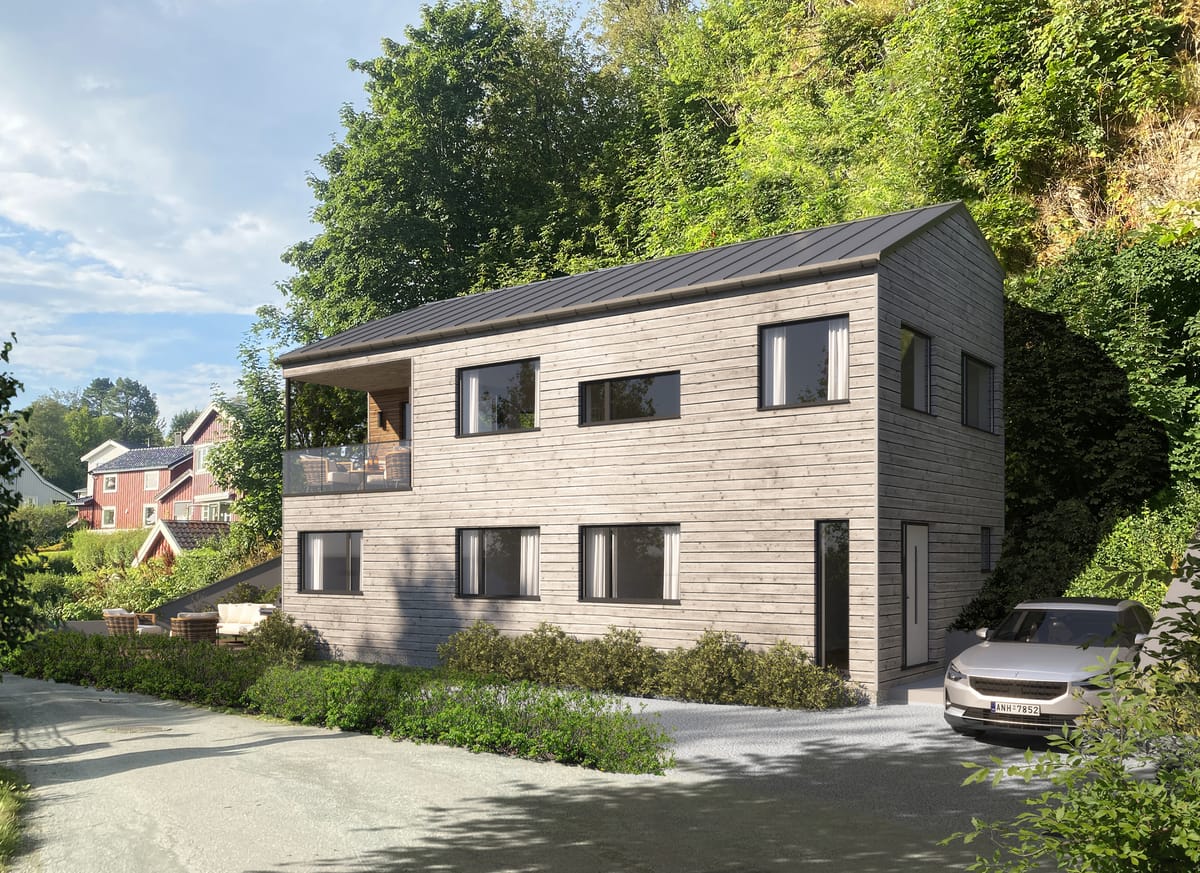 Salg av tomt med ramme.